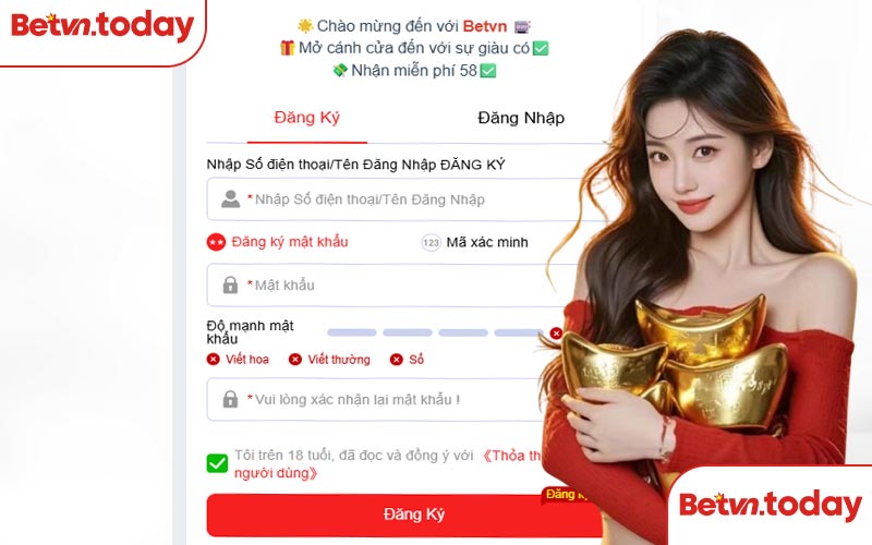 Hướng dẫn đăng ký BETVN
