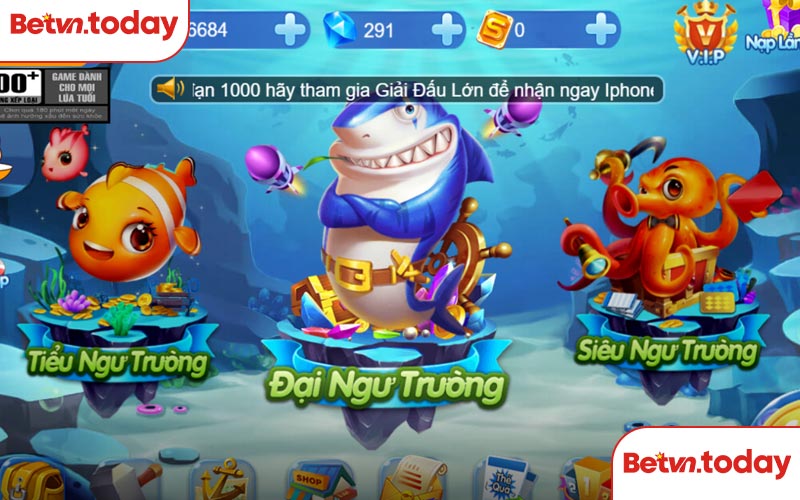Các phòng game hot nhất ở Bắn cá tiểu tiên cá 